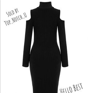 Nasty Gal Collection Black Long Sleeve Dress